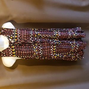 BCBG Sleeveless Black Floral Print Dress Tunic - NWT